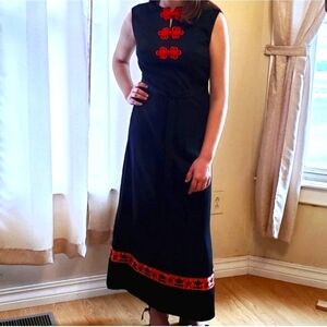 Vintage 70s Maxi Gown. Two Piece Set. S/M